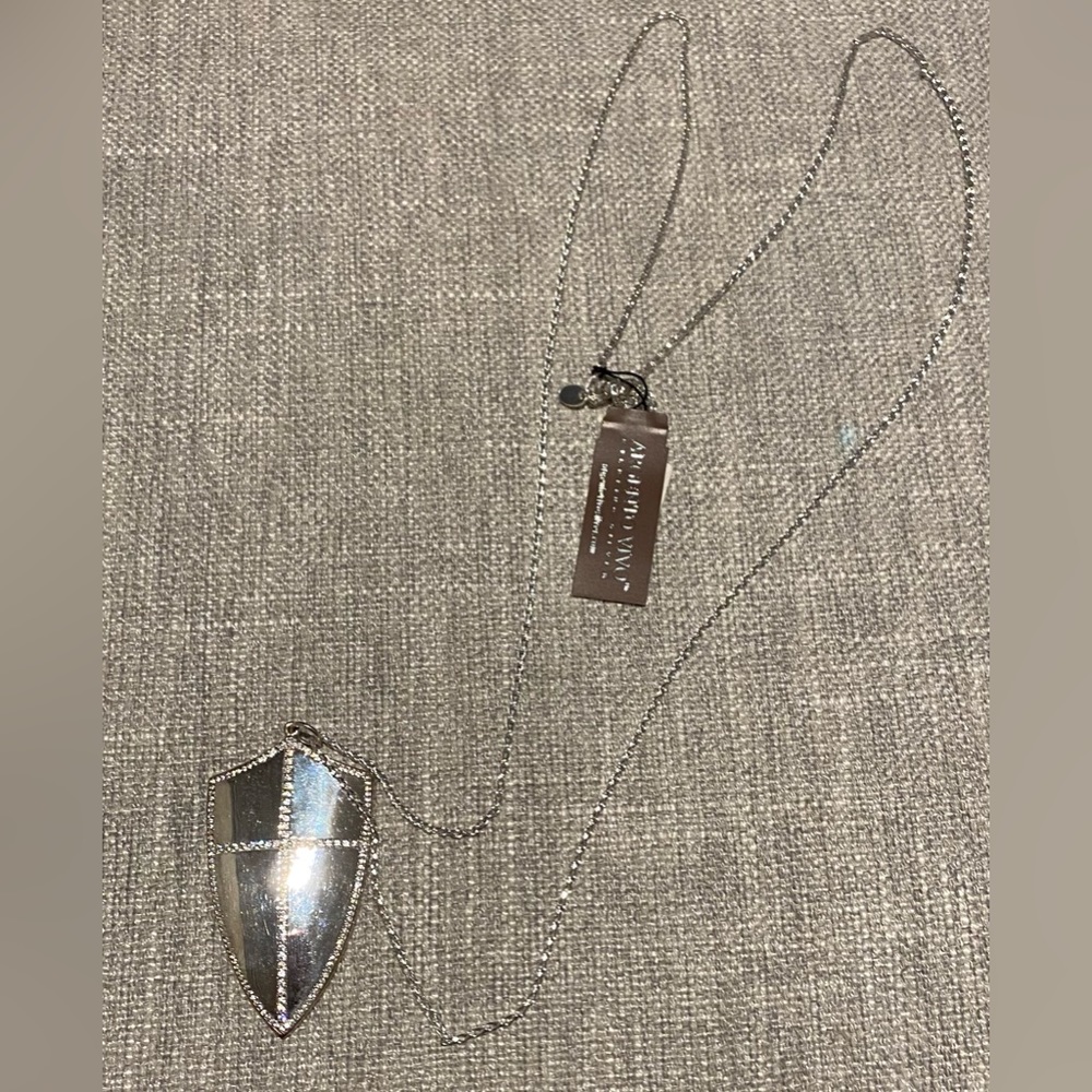 Argento Vivo silver shield necklace